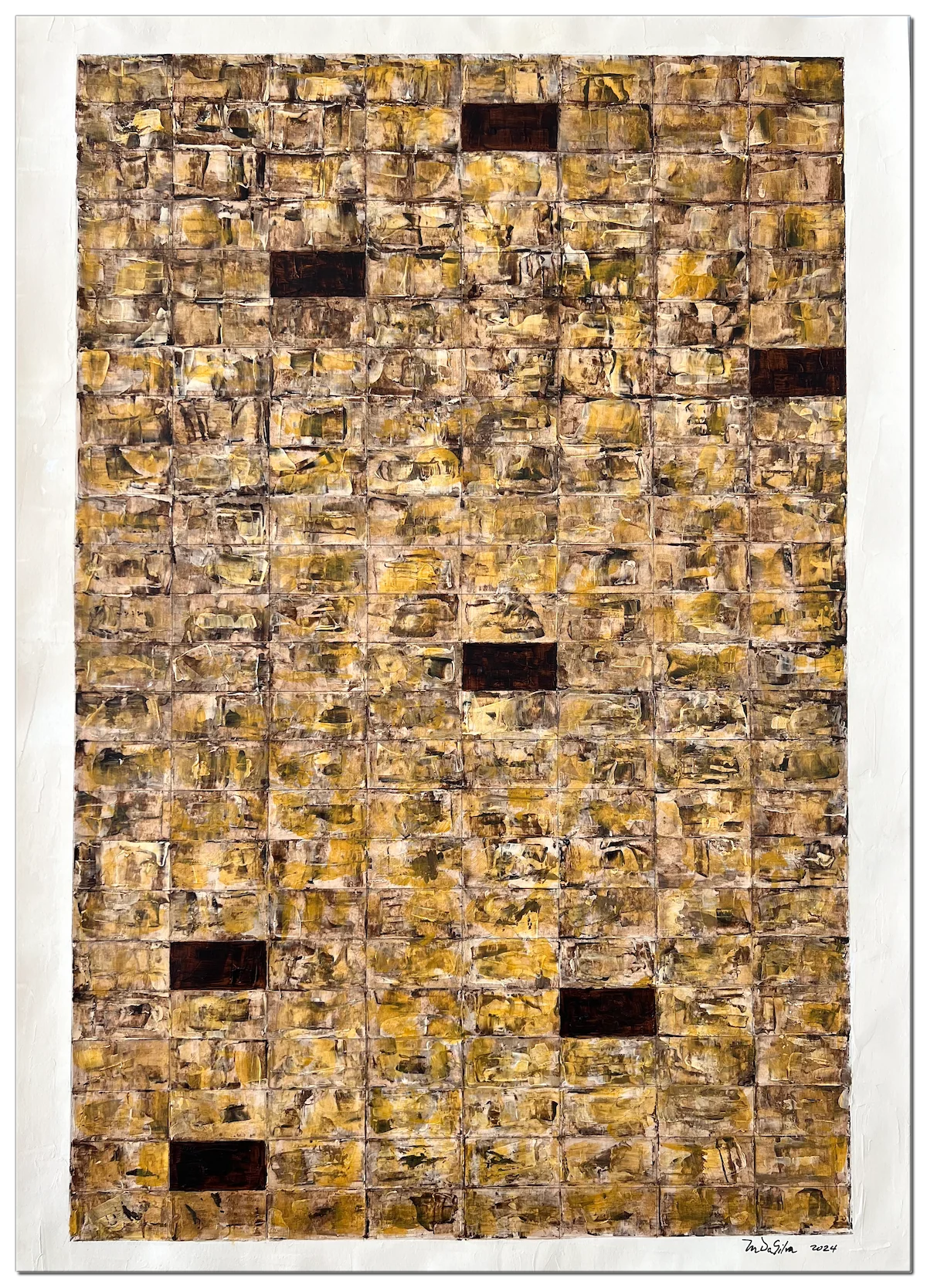 QUERCUS SUBER (2024) by M. da Silva - Geometric Abstraction series, acrylic on paper