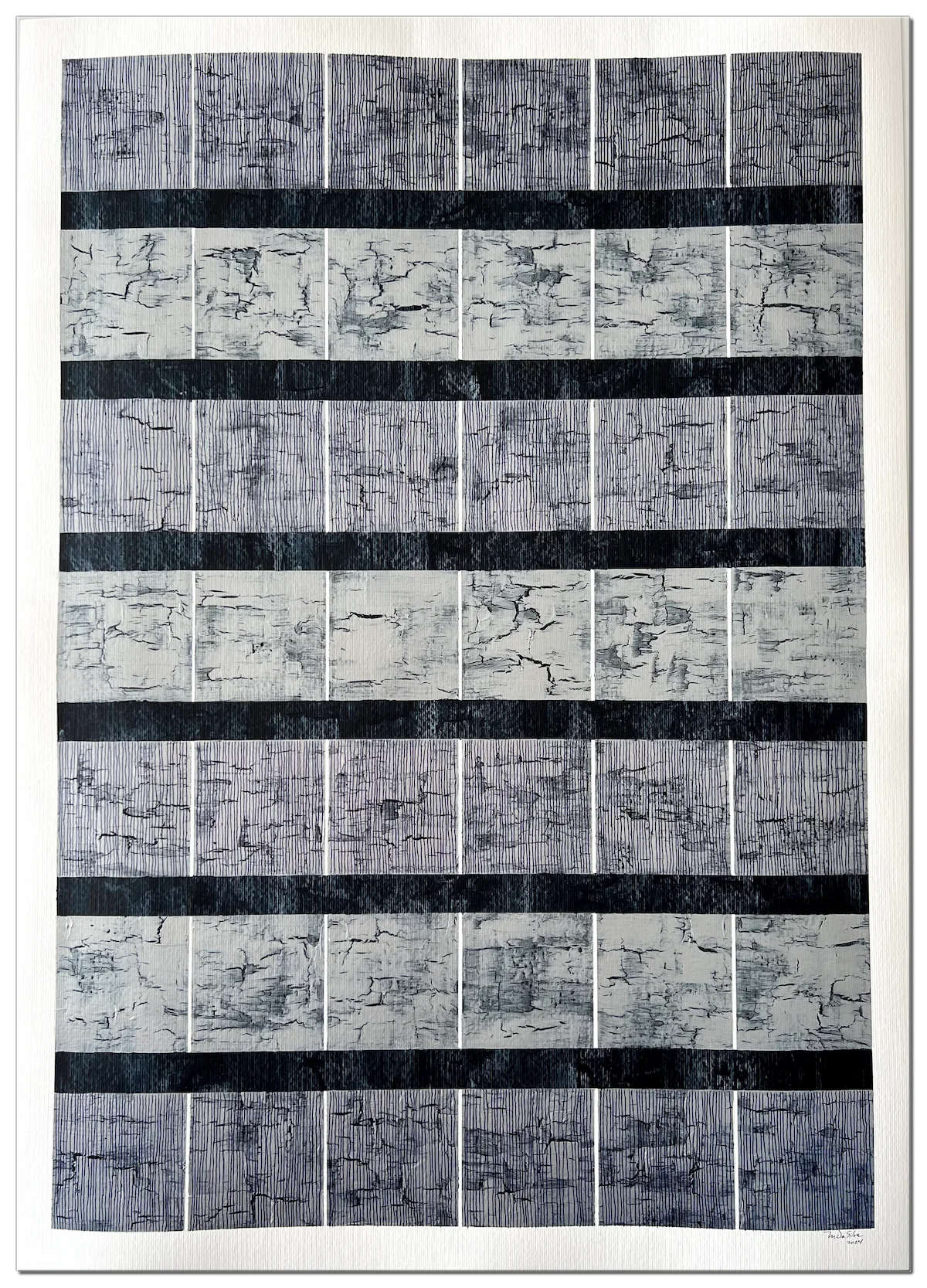 MAR (2024) by M. da Silva - Geometric Abstraction series, acrylic on paper